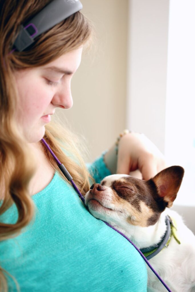 The love of a pet can be a stress buster for many individuals on the spectrum. 