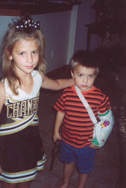 Sibling love sometimes means being the protector.